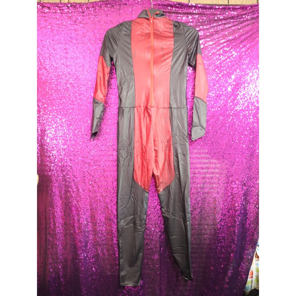 Sexy Deadpool Costume XS Secret Wishes Women Red Bodysuit Mask Belt Marvel